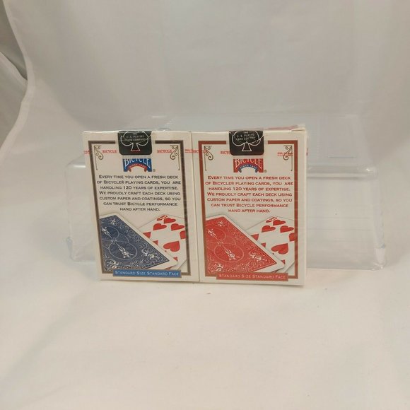 Playing Cards 2 deck Set Bicycle Standard Red&Blue Air Cushion Fisnish USA 2009 - Picture 3 of 9